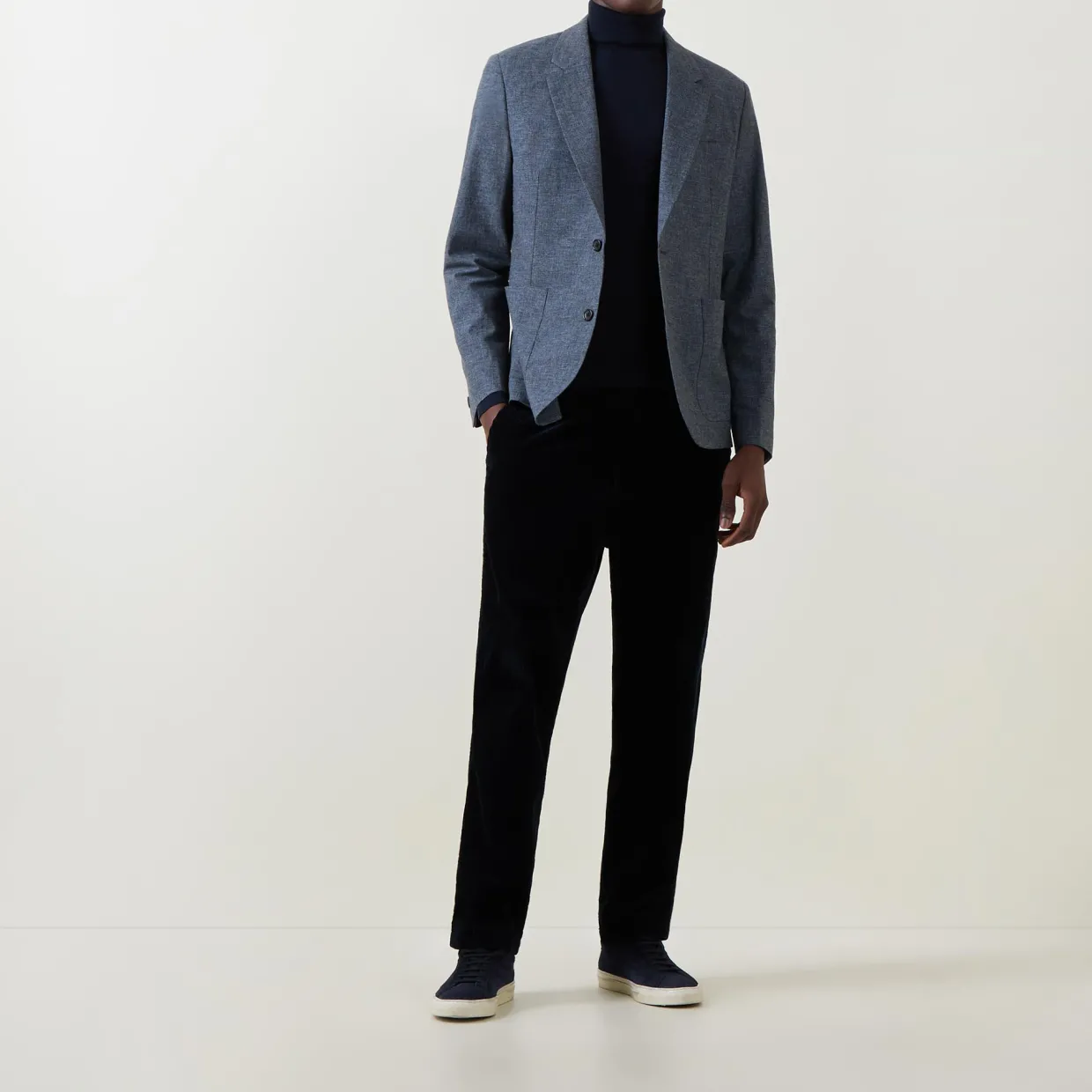 Stretch Buggy Single-Breasted Blazer