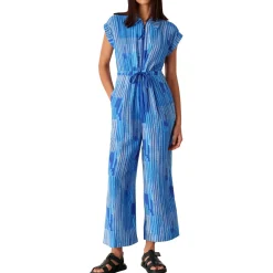 Clearance WHISTLES Stripe Drawstring Pocket Jumpsuit