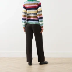 Stripe Knit Polo Shirt