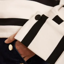 Discount MINT VELVET Striped Cuff Detail Sweatshirt