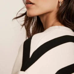 Discount MINT VELVET Striped Cuff Detail Sweatshirt