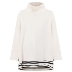 Sale ELENA MIRÒ Striped Hem Turtleneck Sweater