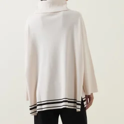 Sale ELENA MIRÒ Striped Hem Turtleneck Sweater