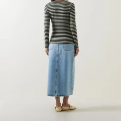 Hot GANT Striped Rib Long-Sleeved T-Shirt