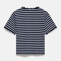 Striped Scallop Trim T-Shirt