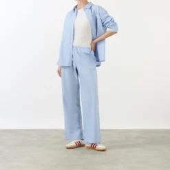 Striped Wide Leg Trousers