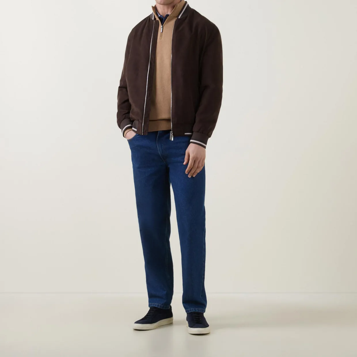 Structure Logo Half-Zip Sweater