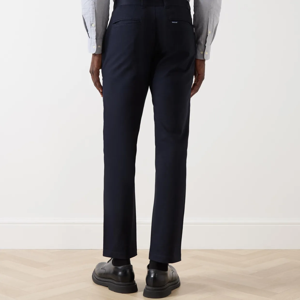 Suede Sateen Tailored Trousers