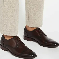 Suffix Leather Toe Cap Derby Shoes