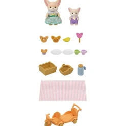 Hot SYLVANIAN FAMILIES Sunny Picnic Set: Fennec Fox Sister & Baby