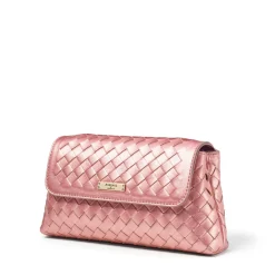 Sunrise Sunset Leather Weave Clutch