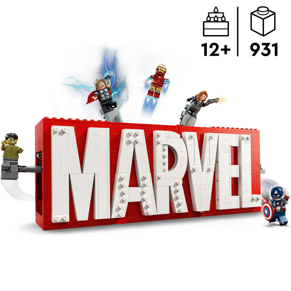 Super Heroes Marvel Logo & Minifigures