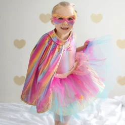 Super-Duper Rainbow Mask, Cape & Tutu Three-Piece Set