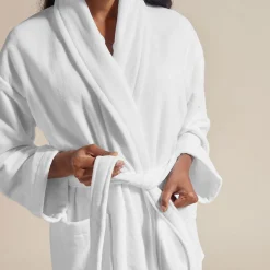 New CHRISTY Supreme Velour Bathrobe White