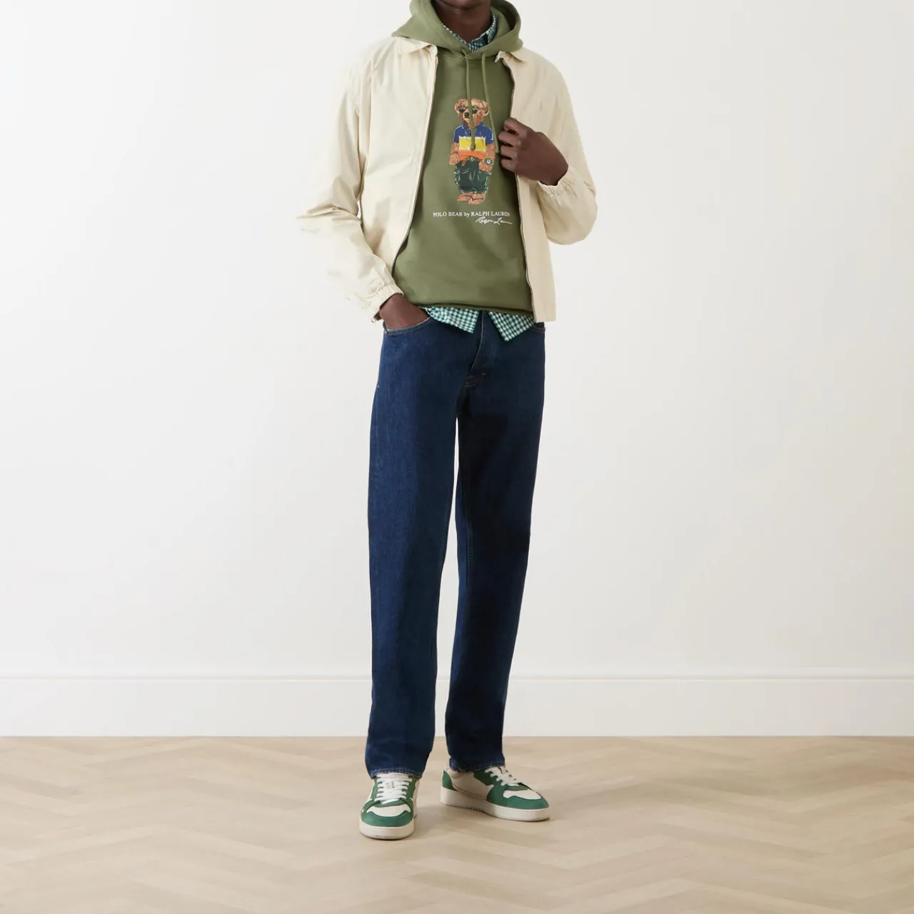 New POLO RALPH LAUREN Surf Bear Logo Drawstring Hoodie