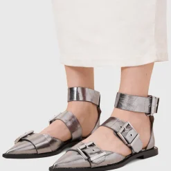 Sutton Metallic Pointed Flats