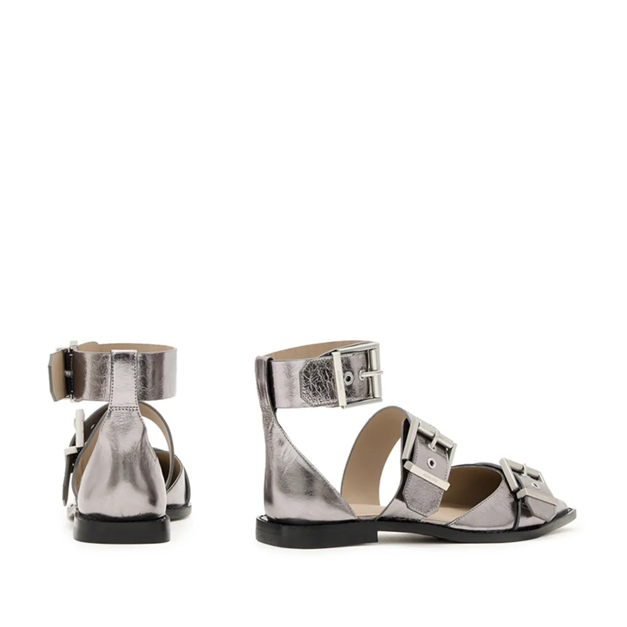 Sutton Metallic Pointed Flats