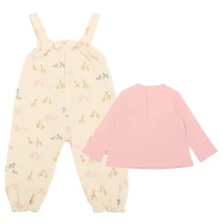 Online MAYORAL Sweatshirt & Animal Printed Dungarees Two-Piece Set