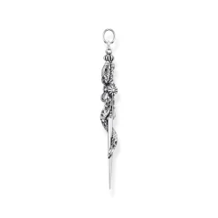Sword & Snake Sterling Silver Pendant
