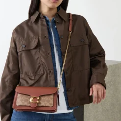 Fashion COACH Tabby Chain Strap Crossbody Bag