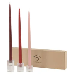Hot LUZ Taper Candle and Holder Six-Piece Set