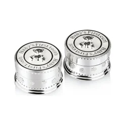 Sale NEWBRIDGE SILVERWARE Teddy Bear First Tooth & Curl Two-Piece Set