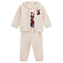 Teddy Logo Tracksuit & Bodysuit Three-Piece Set