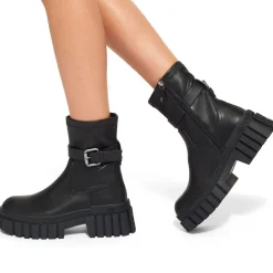 Tegan Sock Buckle Biker Boots