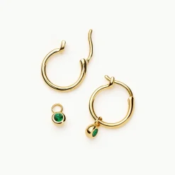 Tennis Charm Mini Hoop Earrings