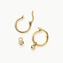 Hot MISSOMA Tennis Charm Mini Hoop Earrings
