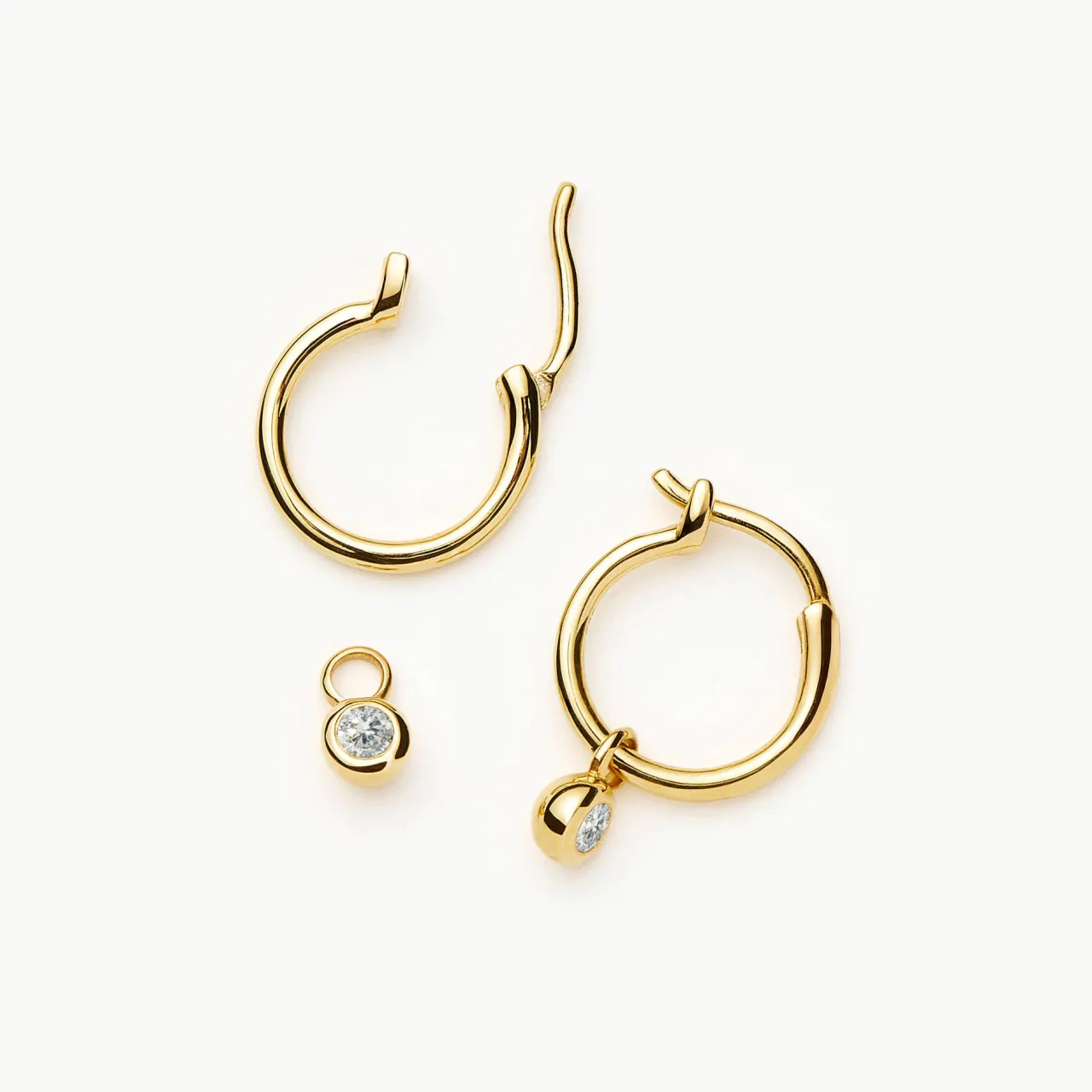 Hot MISSOMA Tennis Charm Mini Hoop Earrings