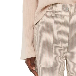 Best WHISTLES Tessa Stripe Straight Leg Trousers