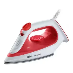New BRAUN TexStyle 1 Red Steam Iron 1900W