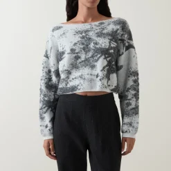 Clearance SARAH PACINI Textured Cropped Sweater