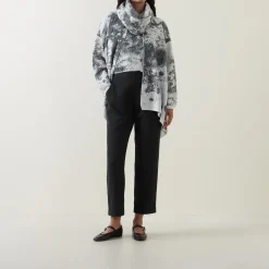 New SARAH PACINI Textured Scarf Sweater