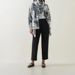 New SARAH PACINI Textured Scarf Sweater