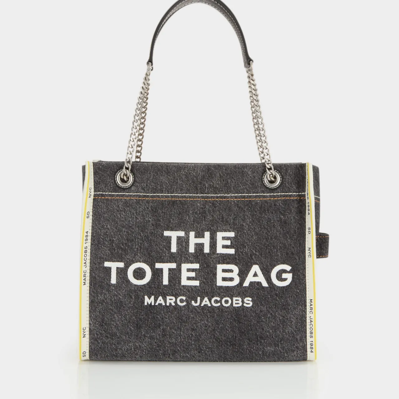 Sale MARC JACOBS The Denim Chain Medium Tote Bag
