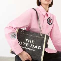 Sale MARC JACOBS The Denim Chain Medium Tote Bag