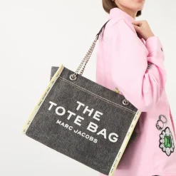 Sale MARC JACOBS The Denim Chain Medium Tote Bag