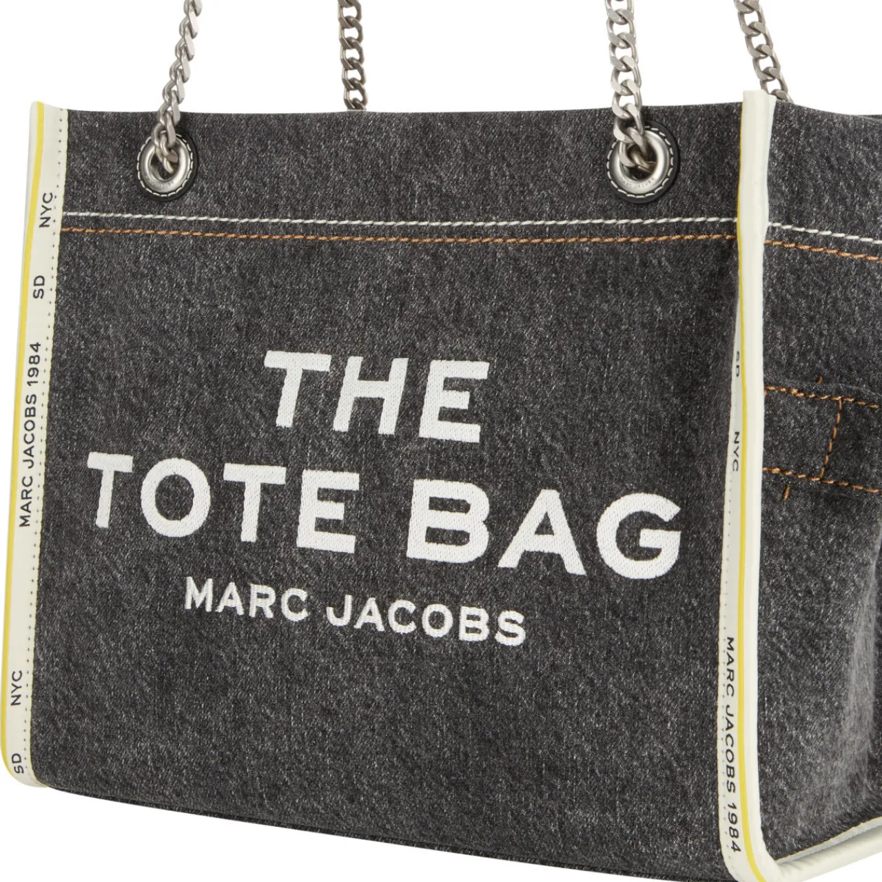 Sale MARC JACOBS The Denim Chain Medium Tote Bag