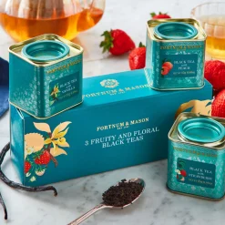 New FORTNUM & MASON Three Mini Black Scented Teas