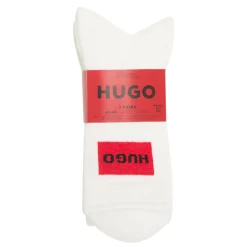 Discount HUGO Three-Pack Rib Logo Socks