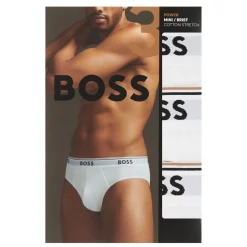 Discount BOSS Three-Pack Solid Logo Briefs