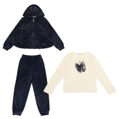 Best MAYORAL Three-Piece Embellished Hoodie, T-Shirt & Sweatpants Set