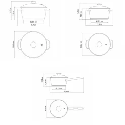Three-Piece Stainless Steel Cookware Set