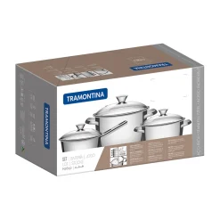 Three-Piece Stainless Steel Cookware Set