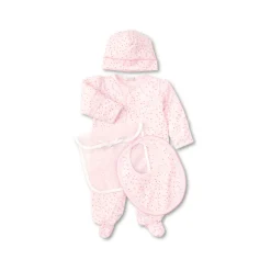 Three-Piece Sweethearts Babygrow, Hat & Bib Set