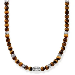 Outlet THOMAS SABO Tiger's Eye Beaded Necklace