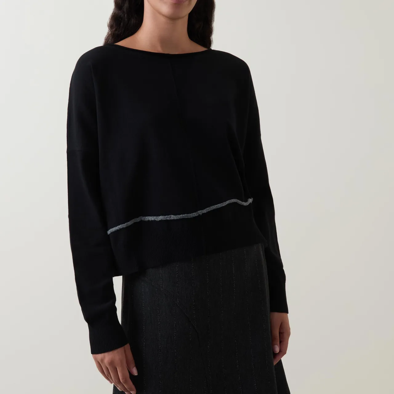 Fashion SARAH PACINI Tipped Knit Sweater