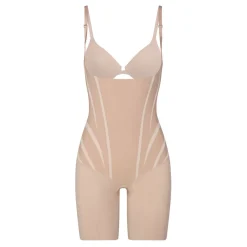 Discount SPANX TotalContour Open-Bust Mid-Thigh Bodysuit